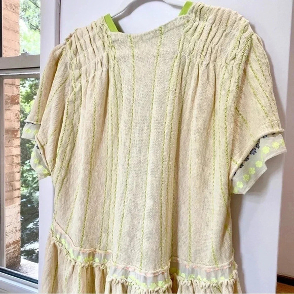 New Free People Bella Tunic Dress Embroidered Babydoll Boho Ivory - Picture 14 of 17